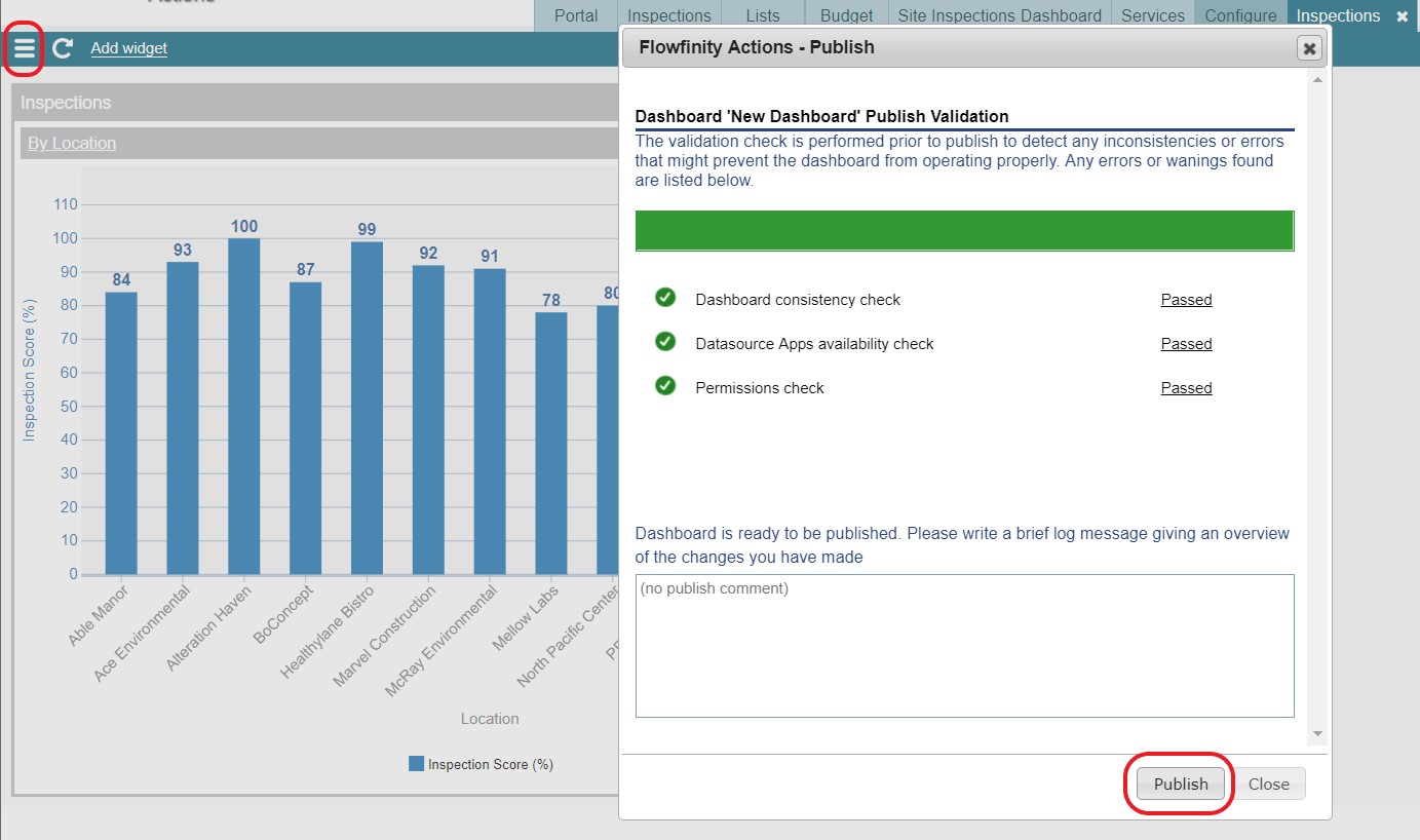 Flowfinity - Drill-downs in dashboards