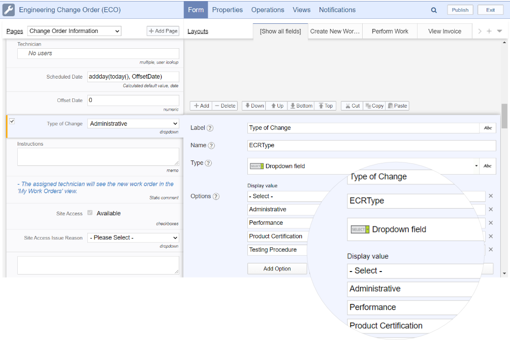 field data budget mobile form 